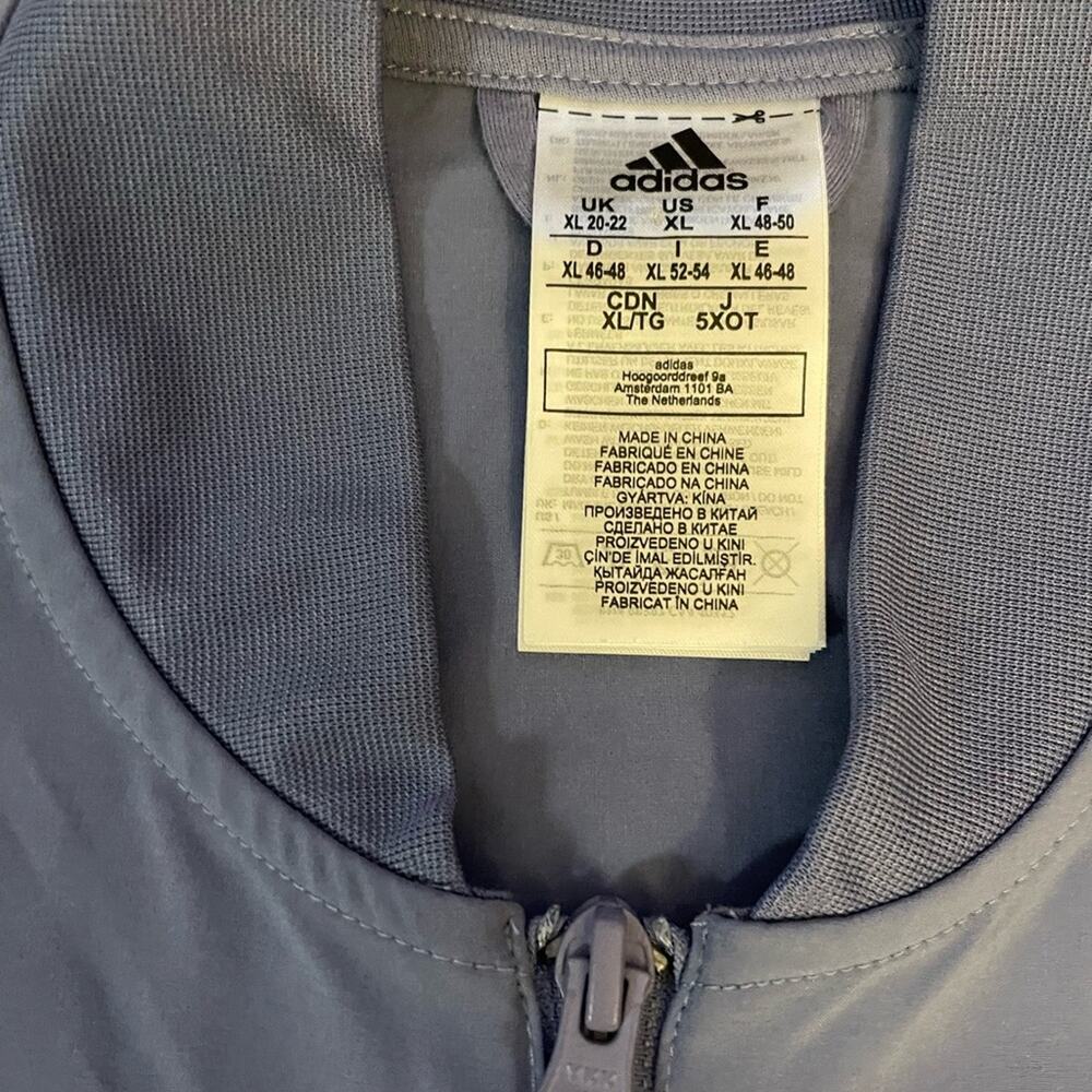 Adidas Women Aero Ready Cropped Windbreaker Track Jacket Size XL Violet Retro - Picture 3 of 7